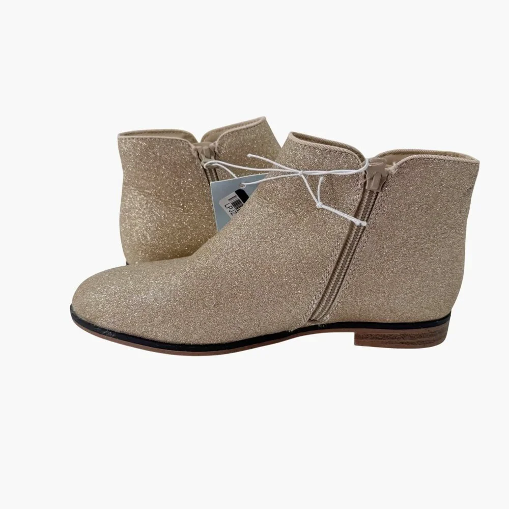 NEW Cat & Jack Kids' Bree Glitter Boots - Gold - Size 4